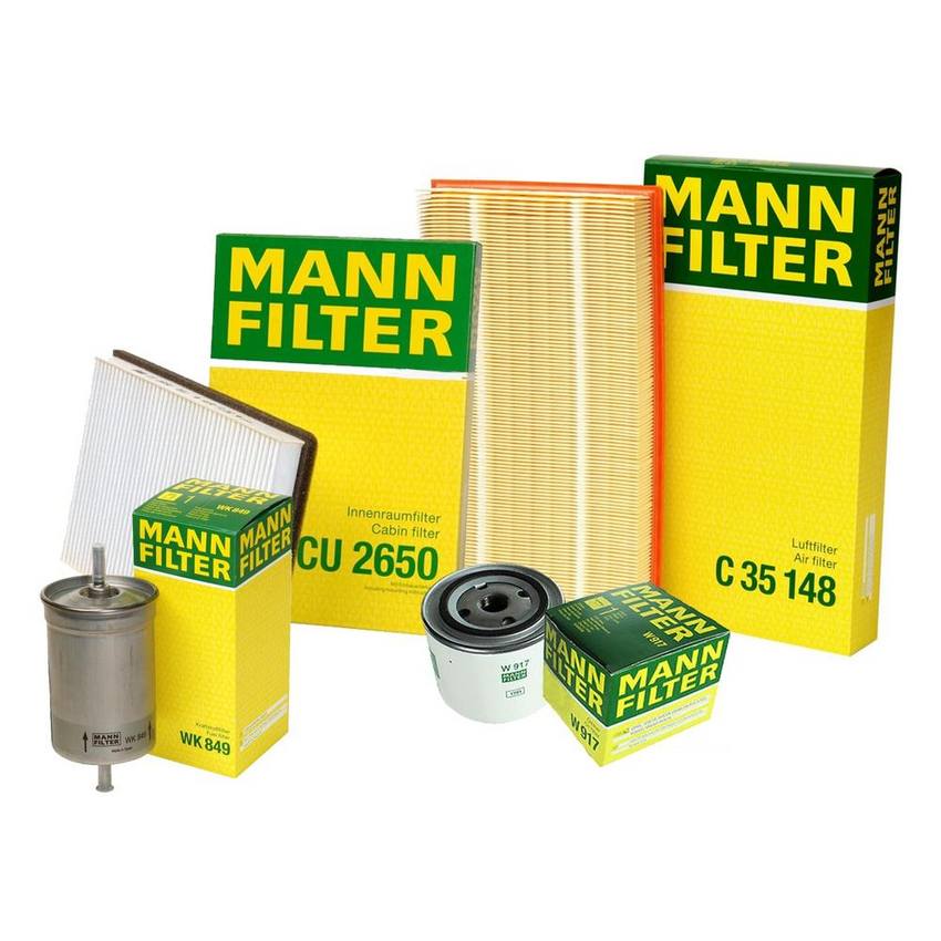 Volvo Air / Cabin Air / Fuel / Engine Oil Filter Kit 9186262 - MANN-FILTER 3739311KIT